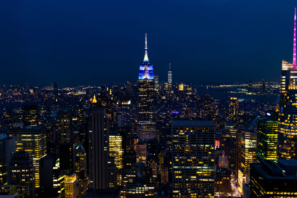 Abendlicher Blick vom Rockefeller Center in New York