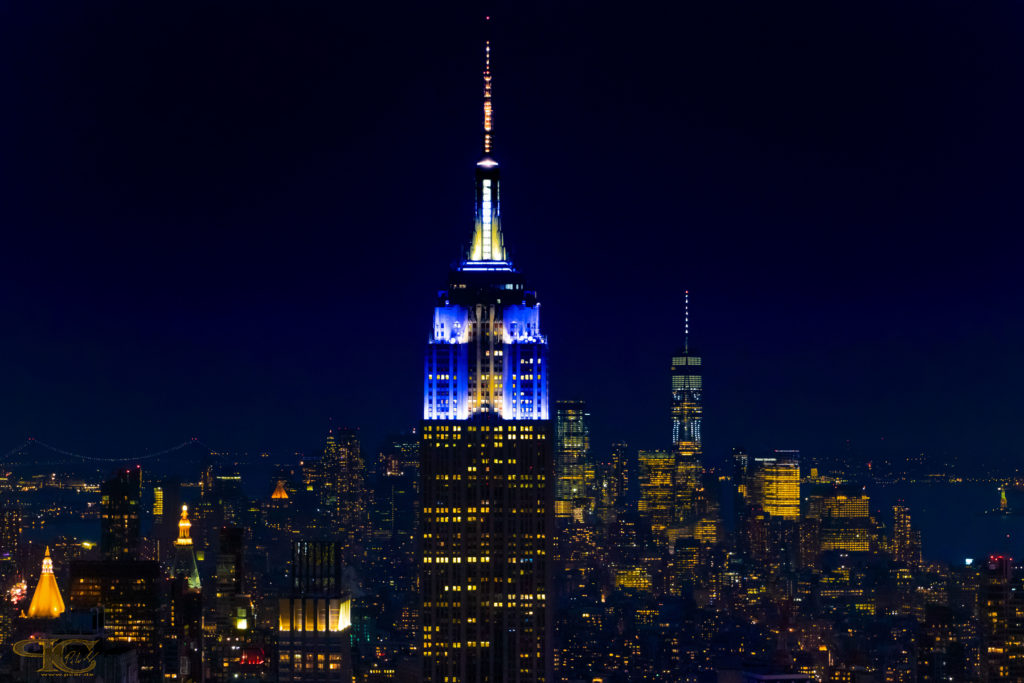 Abendlicher Blick vom Rockefeller Center in New York